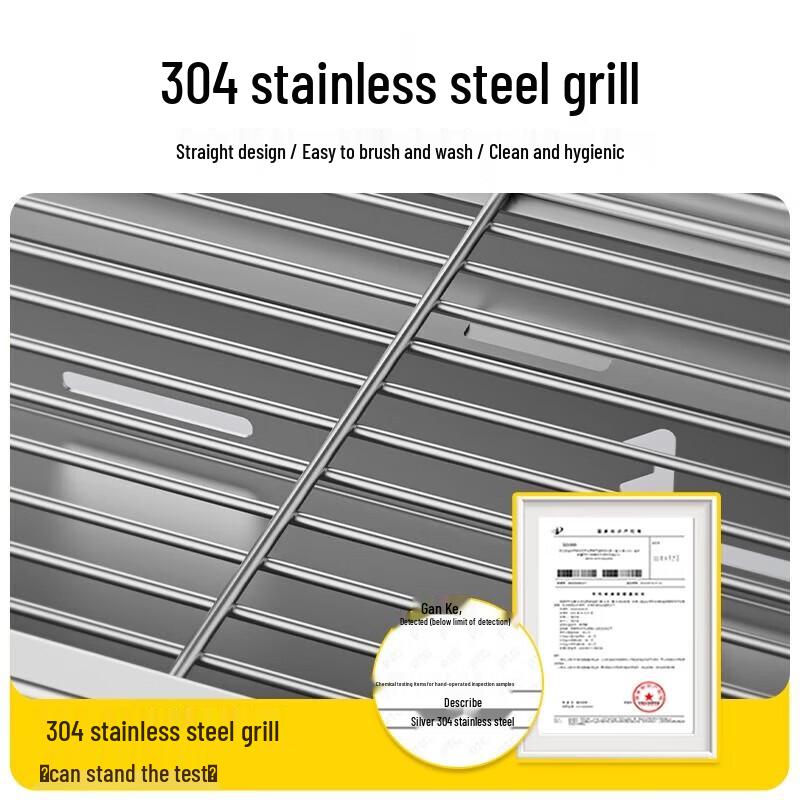 Yishunda Portable Stainless Steel BBQ Grill