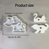 Reusable Cats Shape Silicone Mould for Handmade Cement Plasters Decorations and Artistics Projects