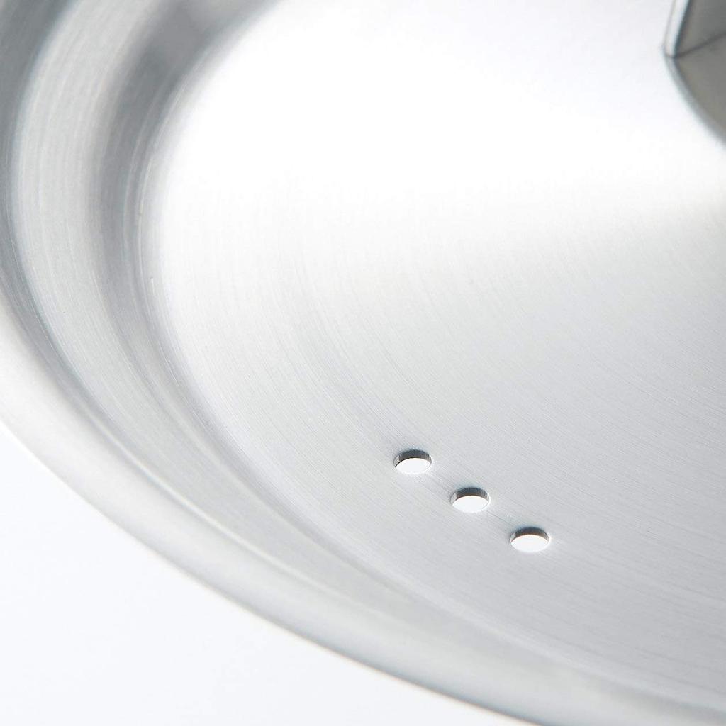 MUJI Stainless Steel Lid Compatible with 16-18cm Diameter Pots Approx. 20cm Diameter