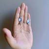 Polaris Earrings: Low-Allergen Y2K Gothic White AB Glass Dangles