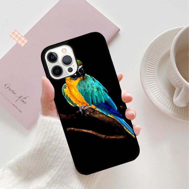 Animal Macaw Parrot Colourful Phone Case Back Cover for iPhone 17 Air 16 15 14 13 11 12 Pro Max Plus Shell Coque