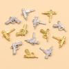 18K Gold Plated Stainless Steel Gun Pendant Accessories, 4 Styles