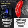 6pcs Car Styling Car Brake Caliper Stickers For AMG Mercedes Benz W204 W124 W201 W202 W212 W220 W205 GLA CLA Automotive Goods