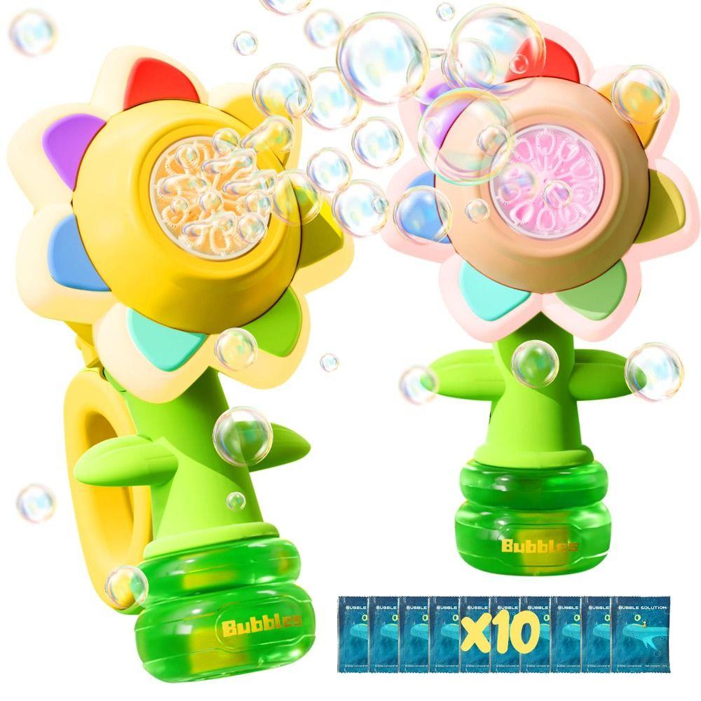 Fun Swing Dance Sunflower Bubble Machine with Light Flower Bubble Machine  Kids Toddlers