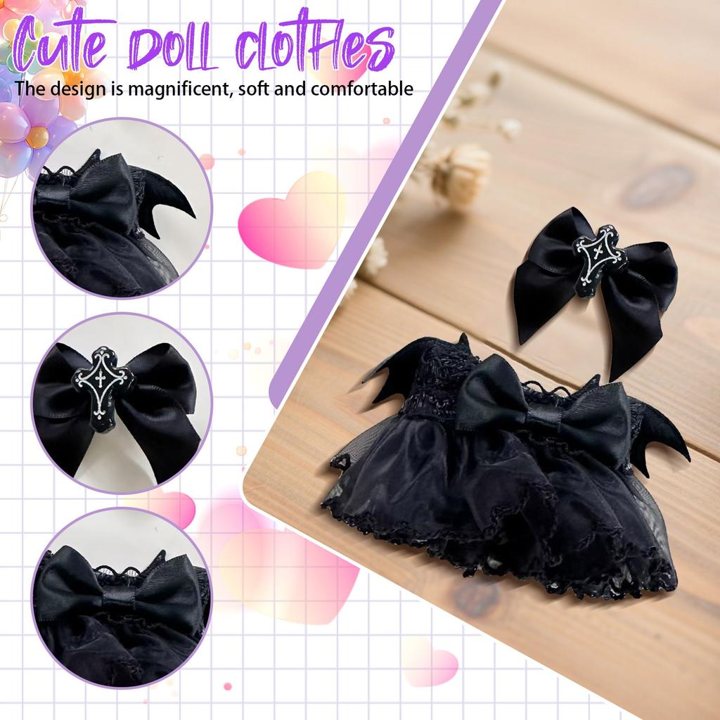 Doll Clothes Set 17cm Doll Accessories Love Heart Top Scarf Hat No Dolls