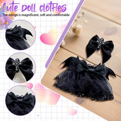 Doll Clothes Set 17cm Doll Accessories Love Heart Top Scarf Hat No Dolls