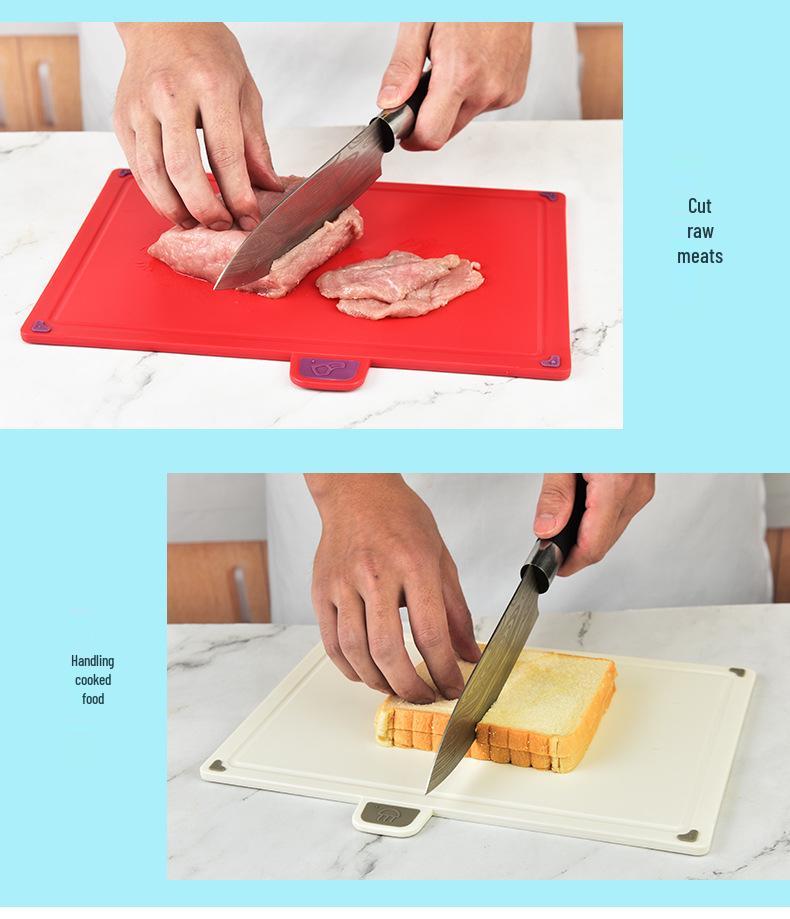 Mehrzweck PP Kunststoff Schneidebrett Set - 4-teilig für Küche und Fleischhacken