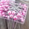 100PCS Pin Colorful 3.2cm Boxed Round Pearl Head Needles Positioning Stitch Pins DIY Dressmaking Accessories Household Tools ZYF
