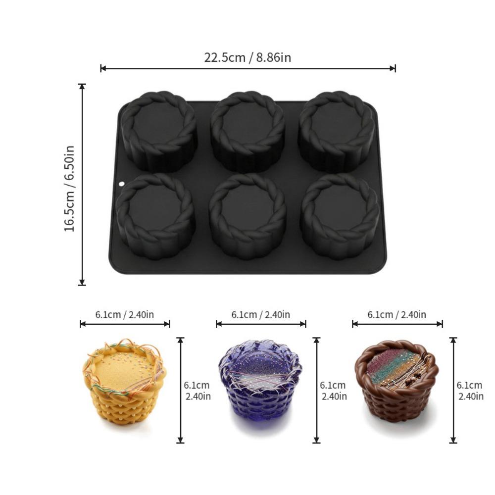 Lace Round Cake Mold 6-Cavity French Pastry Baking Mold New Baking Cake Molds  Pastry Making