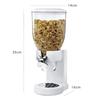 Cereal Dispenser Kitchen Transparent Food Storage Jar Sealed Moisture-proof Oatmeal Storage Tanks Double Barrel Oatmeal Machine