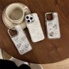 Pearl Water Diamond Bear Phone Case for Apple 17promax Love for IPhone15 Drip Glue Glitter Pink Women's New Style