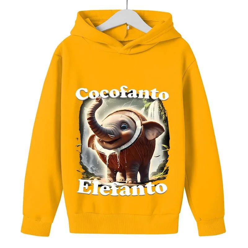 Otoño Estampado Italian Brainrot Sudadera con Capucha Infantil Moda Casual Sudadera de Niño Niña Harajuku Manga Larga Niño Divertido Cálido Jersey