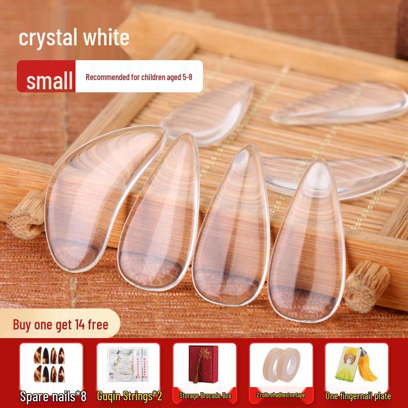 Authentic Tortoiseshell Colored Guzheng Fingernails for Children - Professional Performance Grade, Medium Size