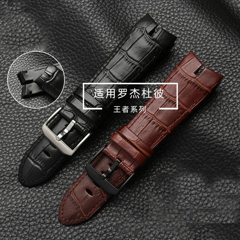 26mm Deri saat kayışı Roger Dubuis İçin EXCALIBUR serisi saat kayışı 42mm kadran RDDBEX0405 Çelik toka Erkek Aksesuarları