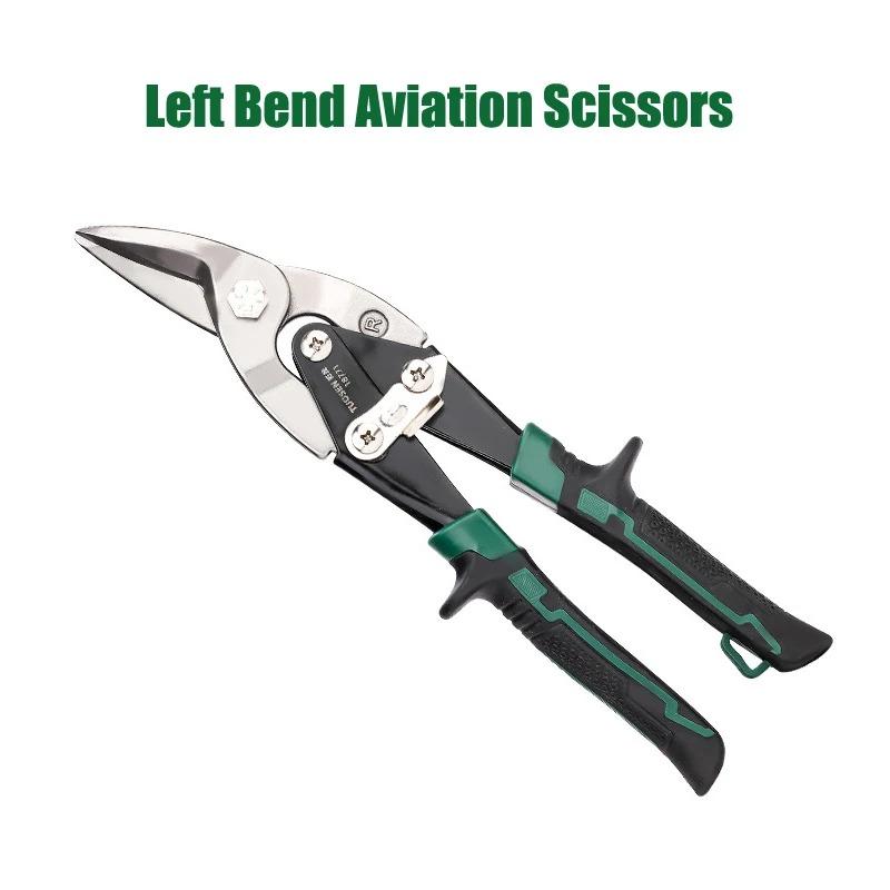 10 Inch Industrial Tin Snips, Cuts Stainless Steel Sheet Metal, Galvanized Iron with Compound Leverage for Heavy Duty Work
