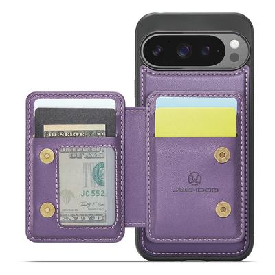 JEEHOOD J05 For Google Pixel 9 Pro XL Case Leather Mobile Cover with Detachable Magnetic Card Bag