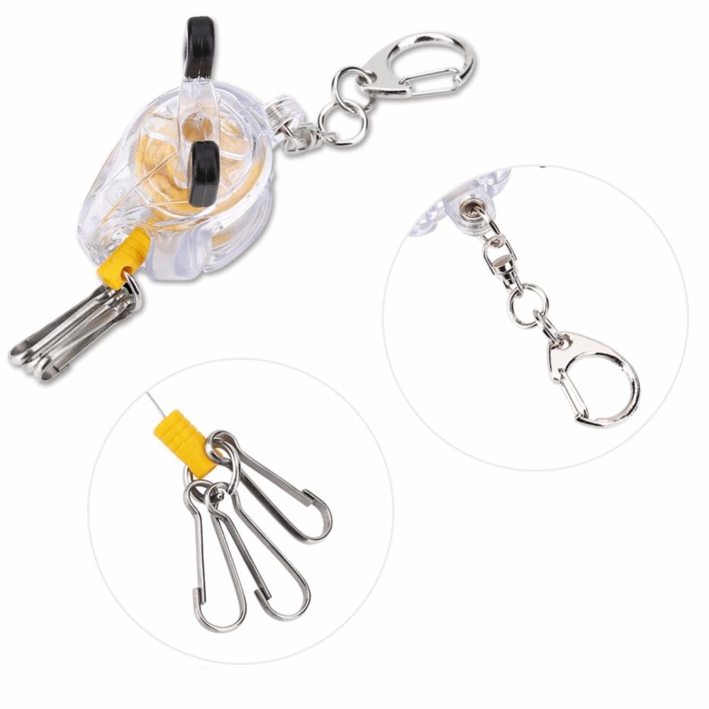 Telescopic Rope Fishing Key Chain With Steel Wire Fishing Key Ring Daily Carry