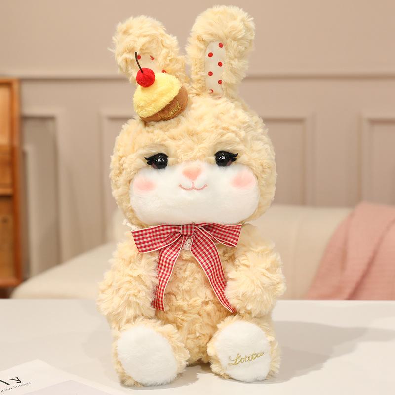 

Adorable Snot Bear Lolita Rabbit Plush Doll with Bow - Perfect Birthday Gift 30cm/0.27kg