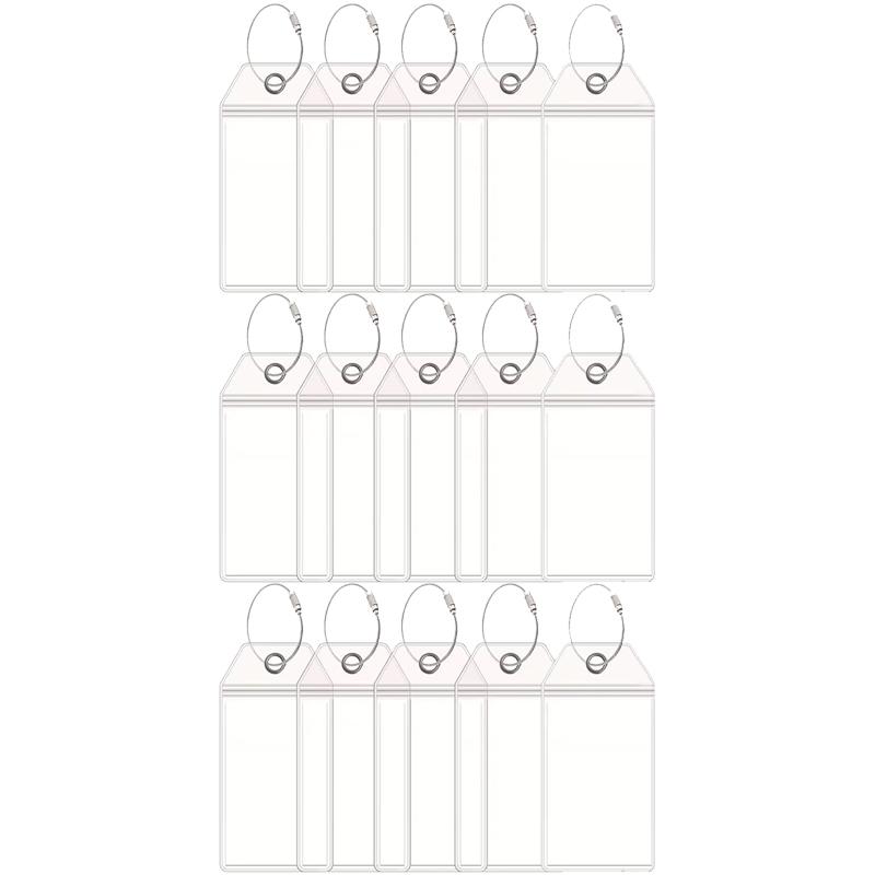5-25PCS Transparent Cruise Luggage Tags PVC Waterproof Travel Baggage Labels With Loops Keyring Holders For Easy Identification