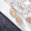 Snake Head Zirconia Hoop Earrings - Elegant, Stylish Niche Design Ear Clips