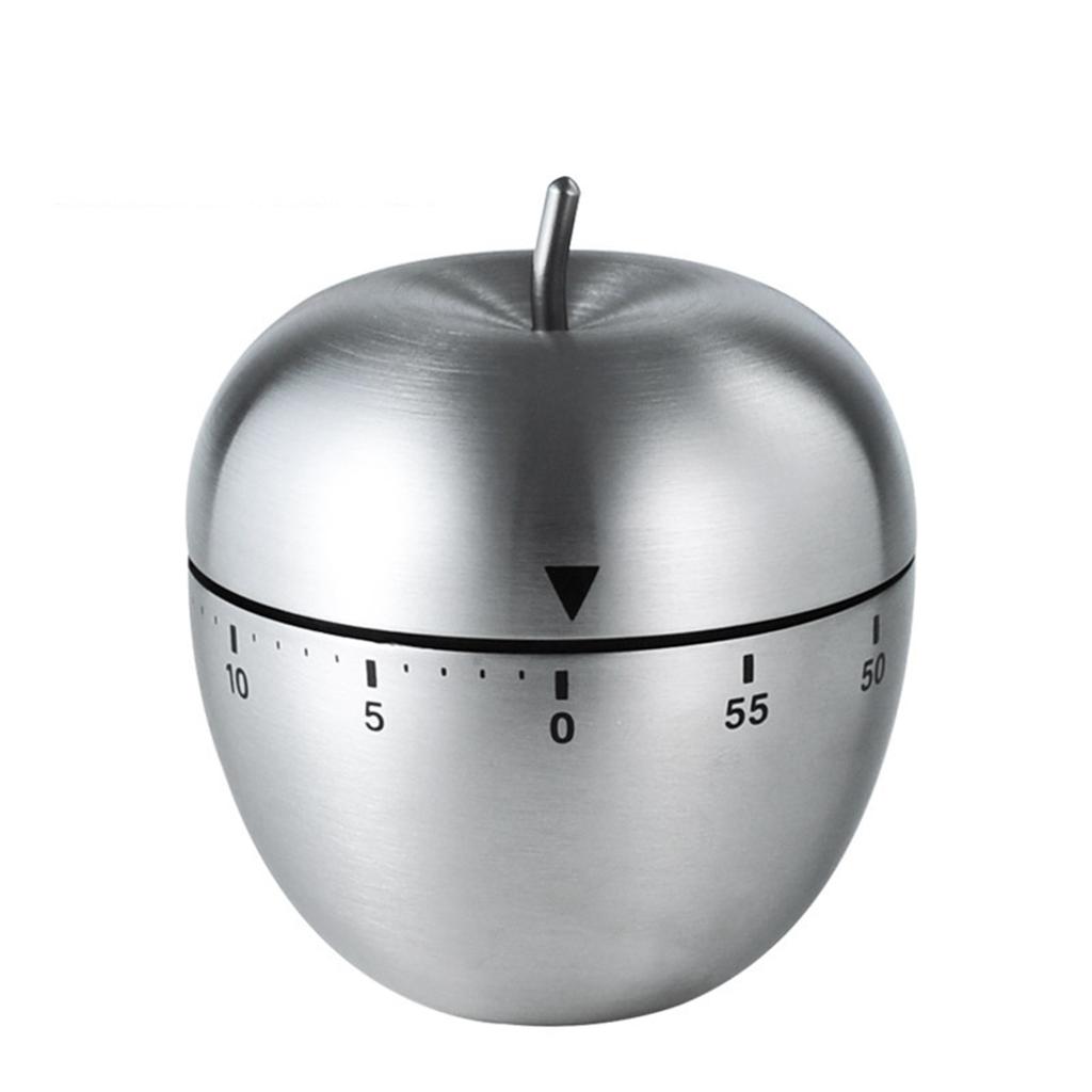 Cute Stainless Steel Egg Shaped Mechanical Visual Countdown Reminder Alarm Clock Kitchen Timer