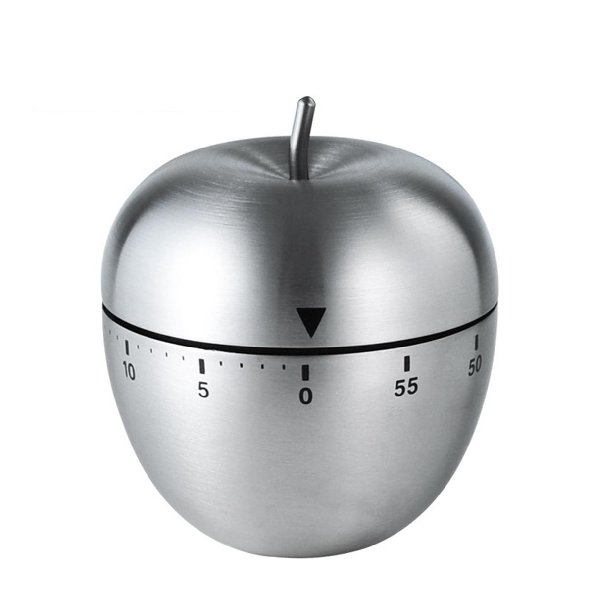 

Cute Stainless Steel Egg Shaped Mechanical Visual Countdown Reminder Alarm Clock Kitchen Timer apple