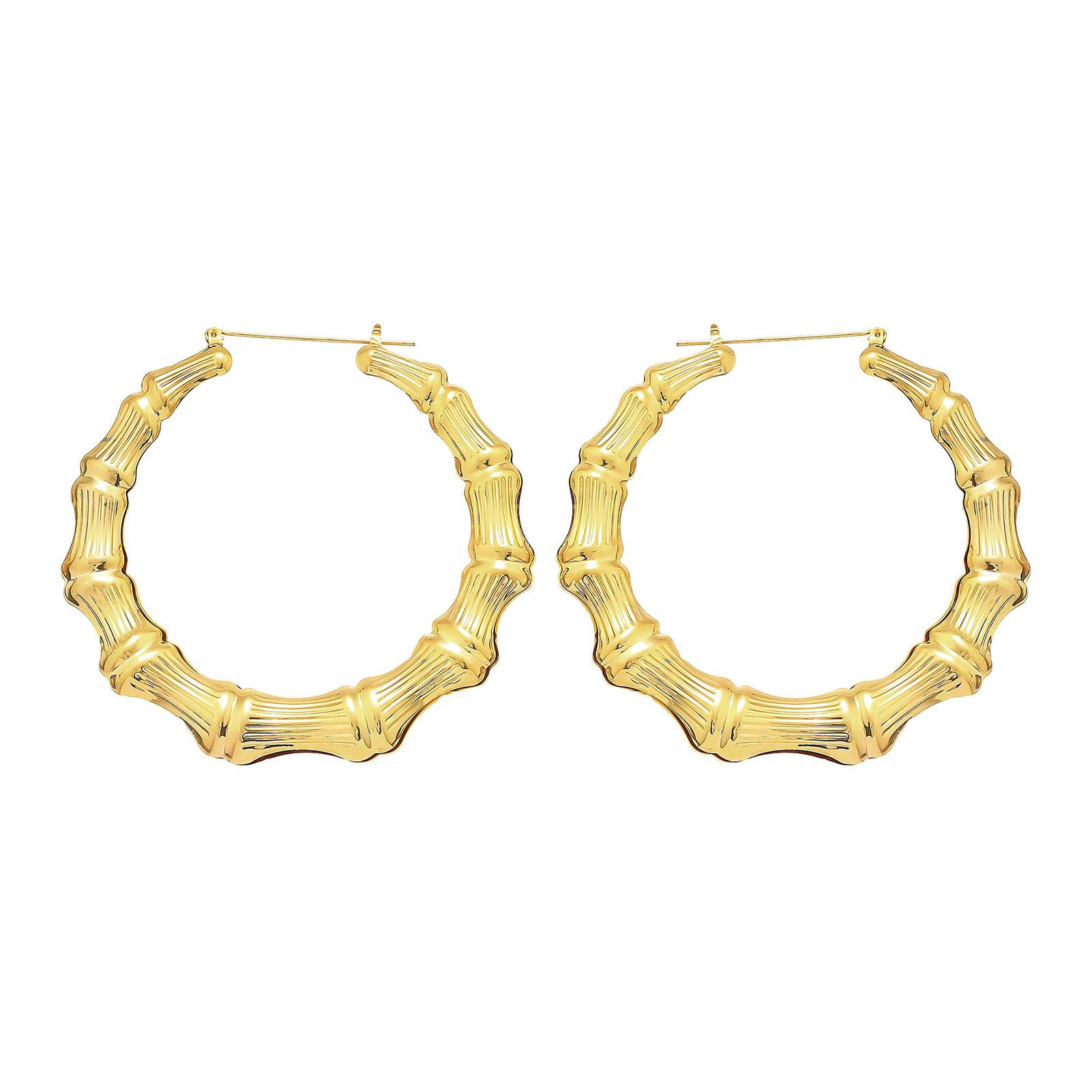 

Панк Серьги для Женщин Ретро Бамбуковые Серьги в Форме Сердца Преувеличенные Диско Геометрические Серьги Металлические Аксессуары для Ушей