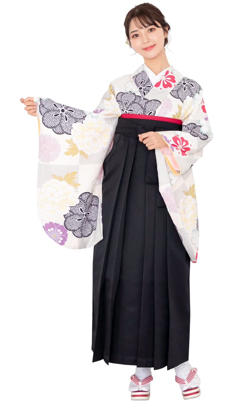 

Обычный комплект из 4 предметов Hakama с двумя рукавами сяку Hakama Lower CCM D Kanon Hakama [KYOETSU] Комплект, кимоно, хакама, (Кимоно, Хакама, Оби, Нижнее белье) Женский