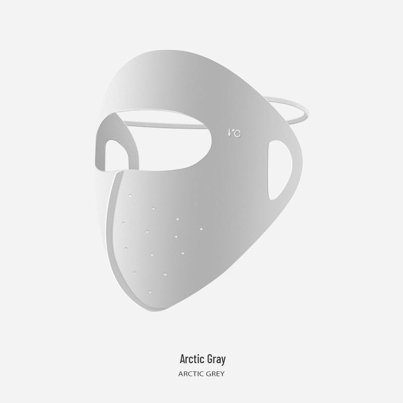 Unisex Gradient Blush Ice Silk Sunscreen Mask: Breathable & UV-Protective with Eye Corner Shield.