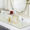 Double-Layer Storage Rack Jewelry Basket Decoration with Ceramic Panel Sundries Display Stand