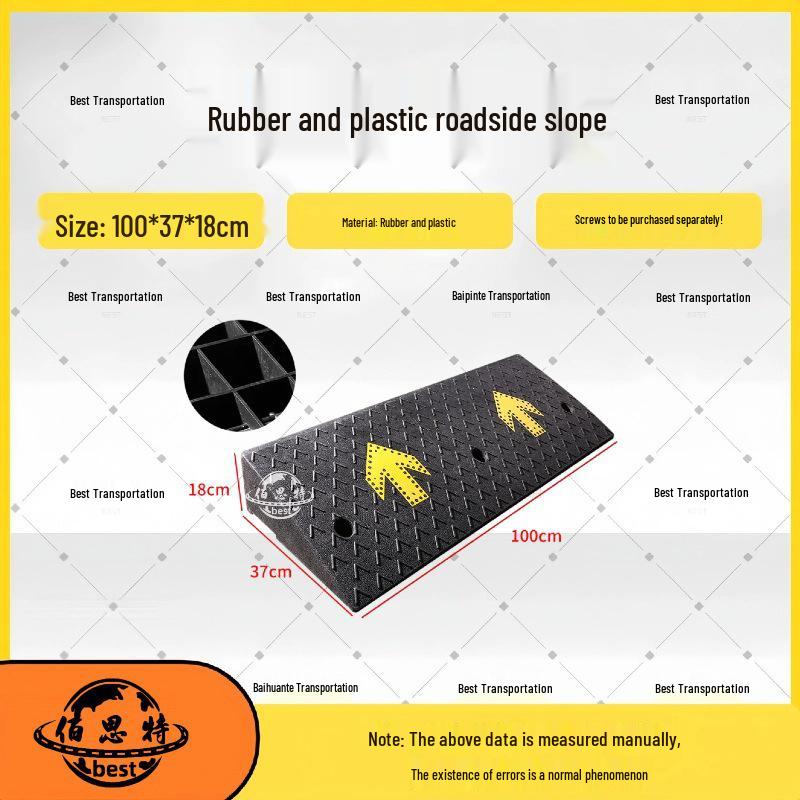 Household Rubber Threshold Ramp for Curbs and Slopes: Car and Road Edge Climbing Pad