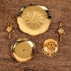 Flower Shaped Golden Fruit Plate 2 Layer Cake Tray Dessert Plate Pastry Plates Fruit Bowl Cake Stand Display Rack Storage Tray