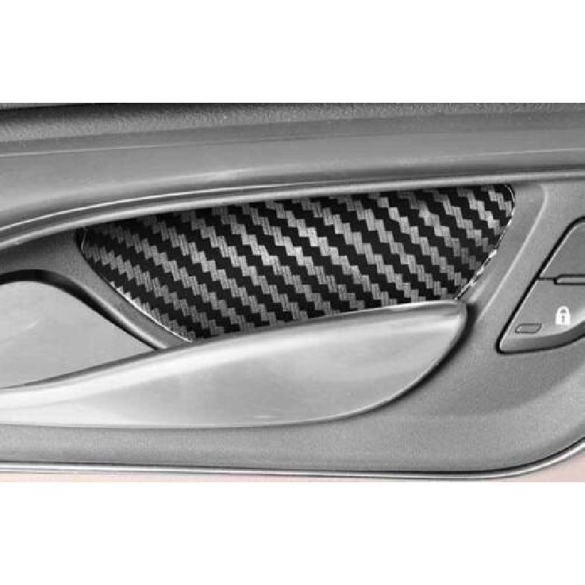 4PCS Cover Trim Interior Door Bowl Carbon Fiber Fit For Cadillac ATS 2013-2019