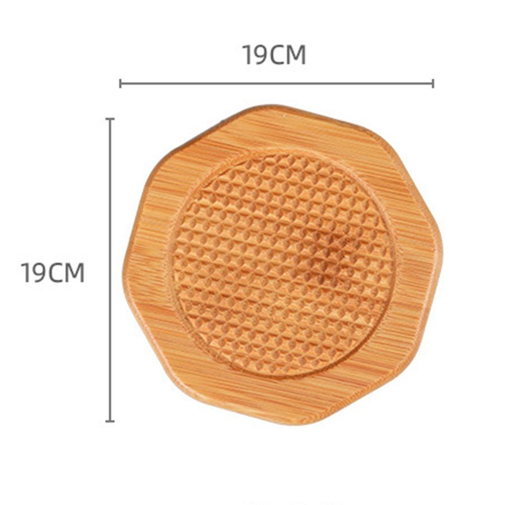 7.5 Inch Bamboo Trivets Heat Resistant Kitchen Decor Hot Large Coaster  for Table & Countertop