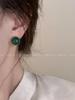 Elegant Green Agate Pearl Earrings: Chinese-Style, Uniquely Luxurious and High-End Design for Women