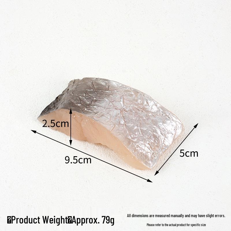 Grilled Fish Block Model Keychain - Seafood Ingredient Display Pendant