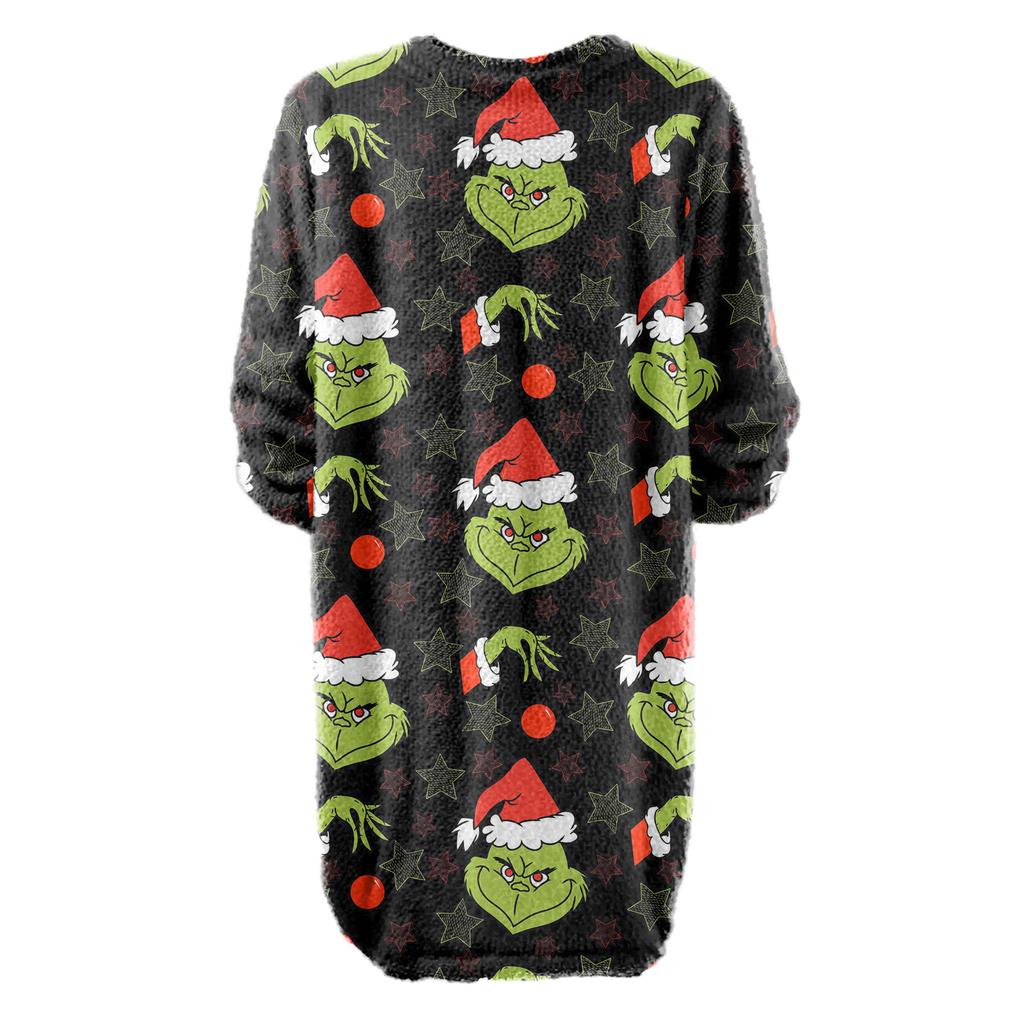 Lässige Plüschkleider mit Rundhalsausschnitt und langen Ärmeln für Damen