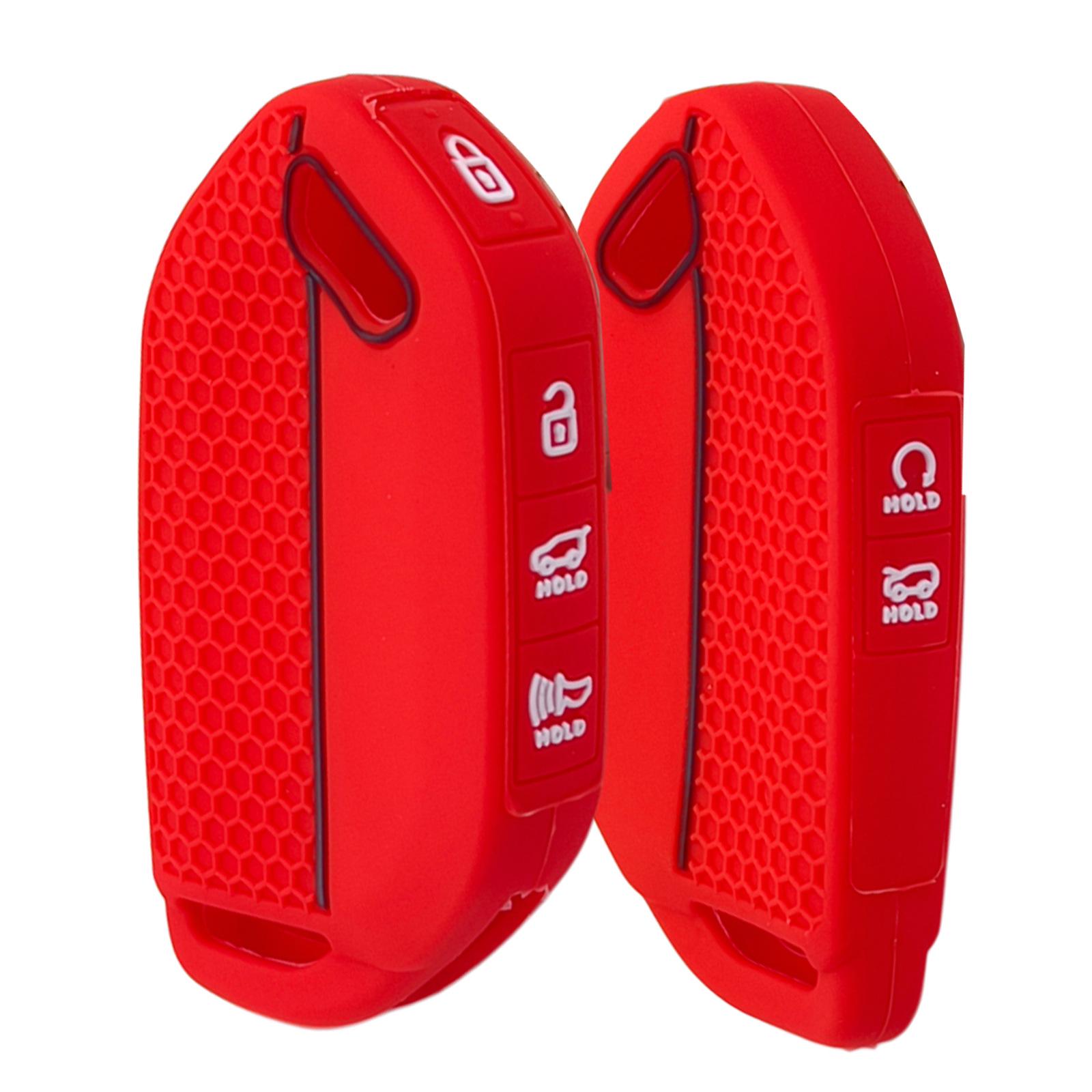 

Silicone Key Case for 2025 Kia EV5/EV6/EV9: 4+2 Button Standard червоний