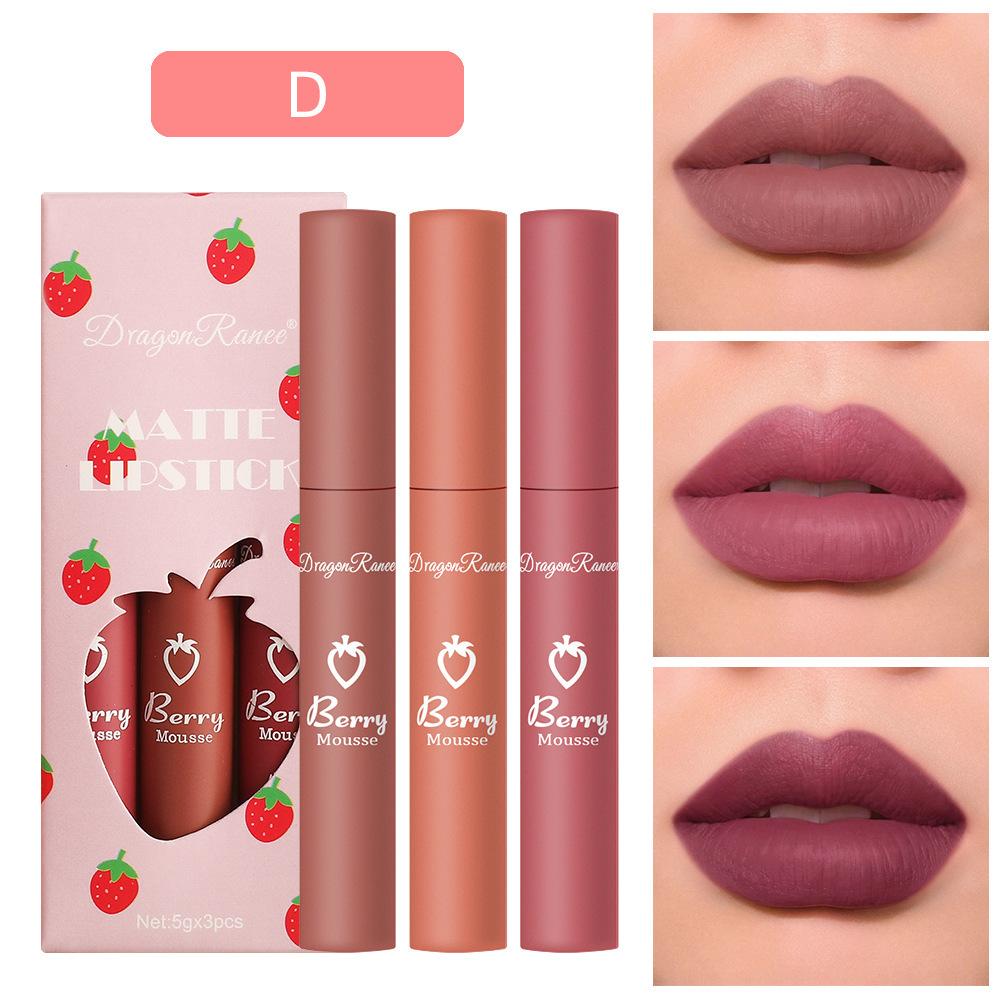 12 barev Nude Matte Lesk na rty Dlouhotrvající sametová rtěnka Vodotěsná Neblednoucí Nepřilnavé Kelímkové rtěnky Dámské make-upy Kosmetické