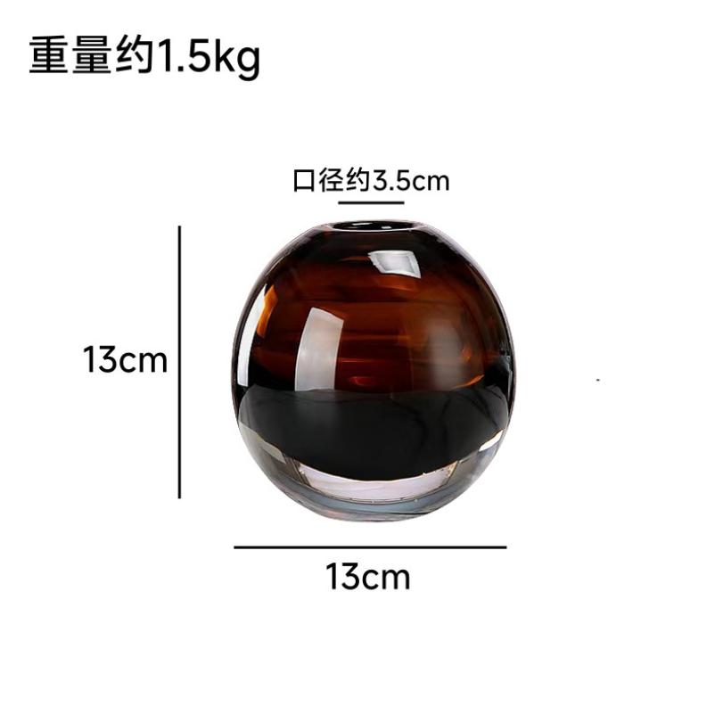 Glass Vase Vintage High-End Feel Model Home Hydroponic Flower Arrangement Living Room Craft Ornament