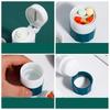 4 In 1 Portable Pill Medicine Crusher Splitter Tablet Divider Cutter Drugs Storage Box Powder Tablet Grinder 4 Layer Travel Pill Box
