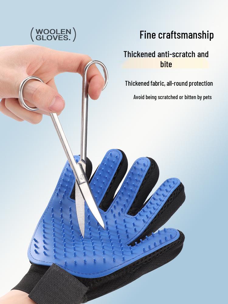 Haustierpflegehandschuh: Silikon Hundehaarentferner & Katzenmassagegerät