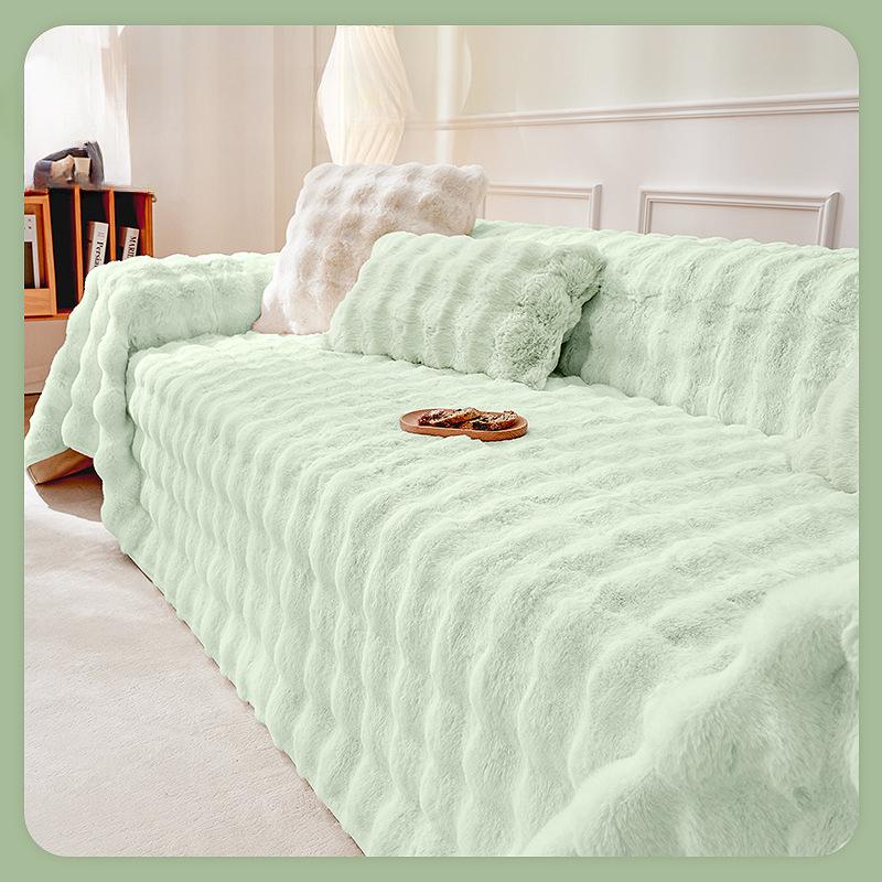 Anti-Scratching Sofa Cushion Winter Plush Non-Slip Sofa Cover Sofa Cover Towel