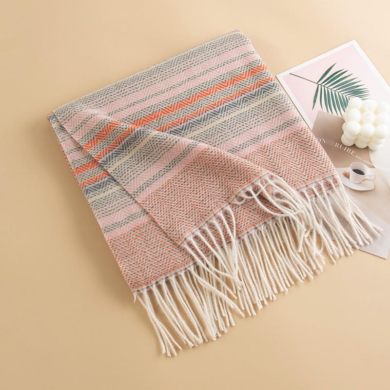 British Style Maillard Brown Brown Plaid Warm Scarf High End Atmosphere Couple Scarf Women's Imitation Cashmere