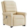 Massage Recliner with Rising Aid Cream Fabric