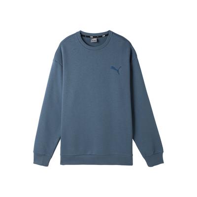 Erhöhter Rundhals-Fleece Einfarbig Lässiger Pullover Langarm-Sweatshirt Herren Sweatshirt Marineblau 674081-18