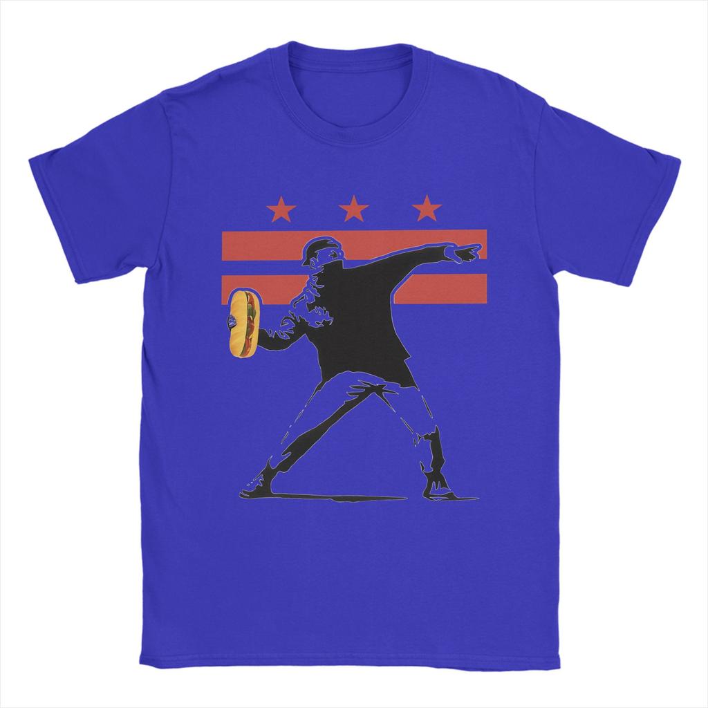 Dc Sandwich Guy 100% Baumwoll-T-Shirt für Herren Sommer Vintage T-Shirts Bequeme Hip-Hop-Tees Übergroße Druck-Tops