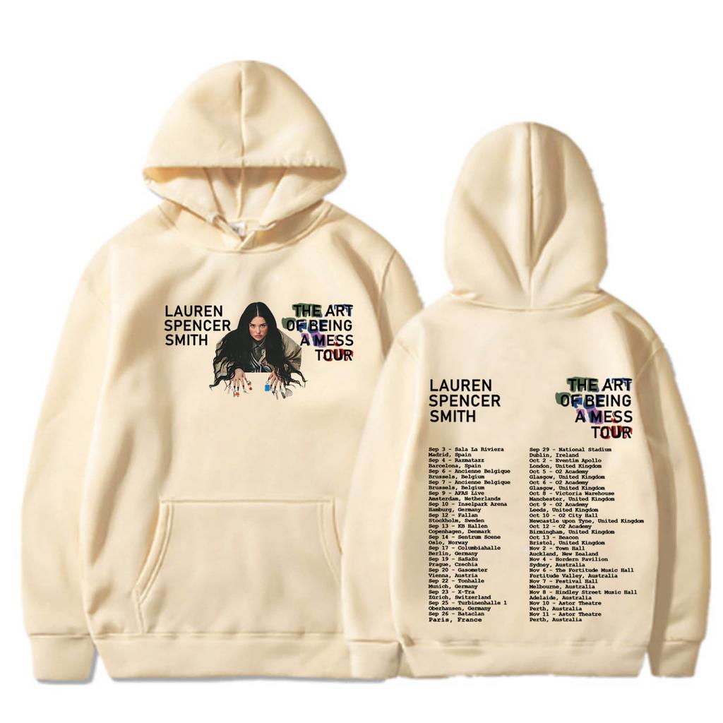 Lauren Spencer Smith The Art Of Being A Mess Tour 2025 Europe Australia Hoodie Harajuku Pullover Tops Man Woman Sweatshirt