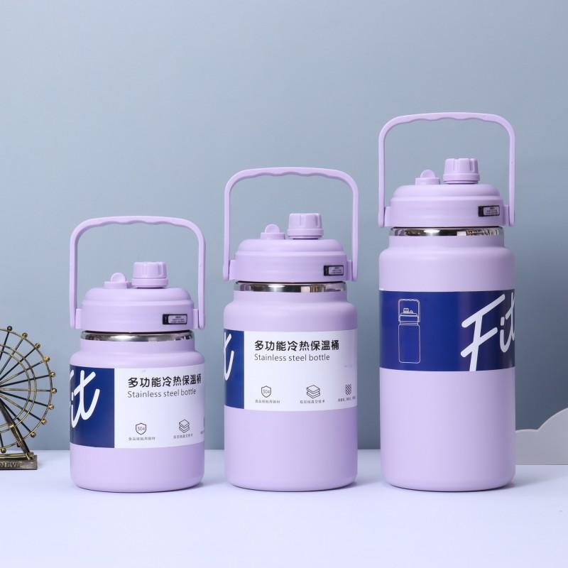Stainless Steel Vacuum Insulated Travel Water Bottle With Handle 1500ml 2000ml 2500ml Outdoor Camping Gym Car Home