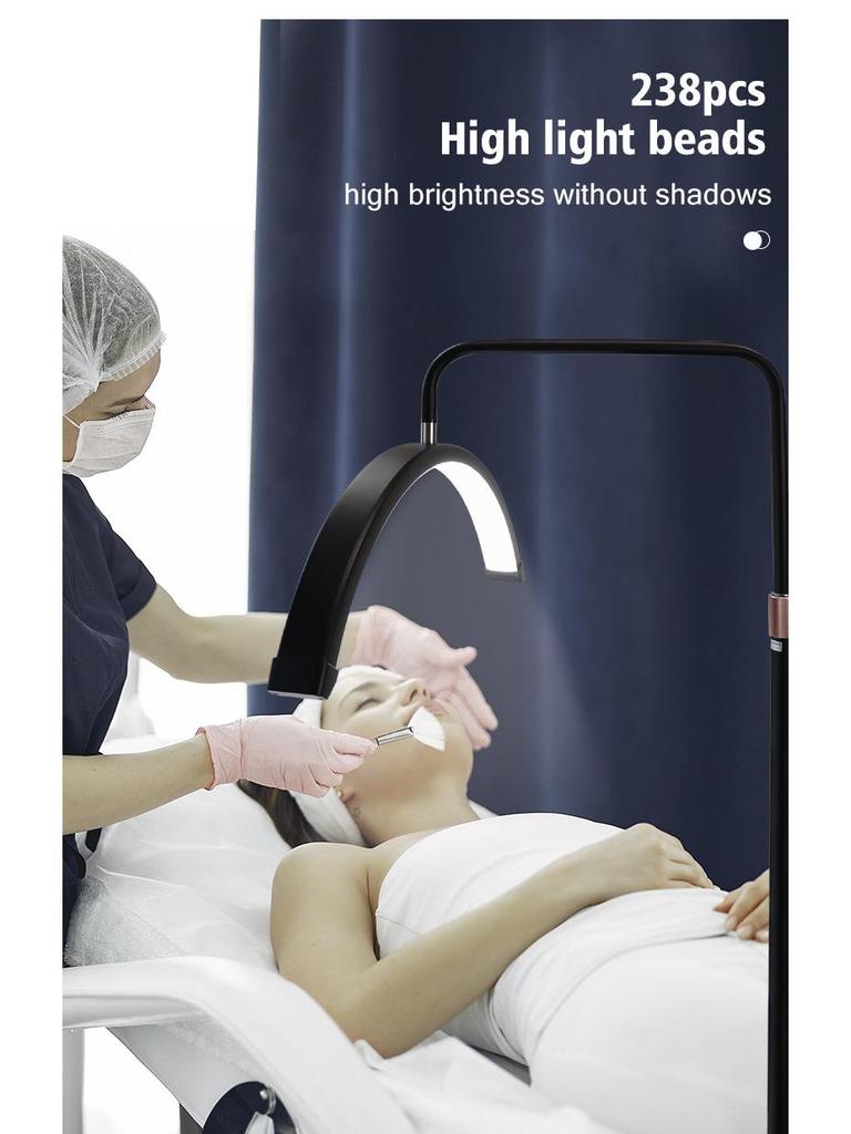 U-Shaped LED Nail Art & Beauty Light with Stepless Dimming, Eye Protection, Floor-Standing, 28-Inch